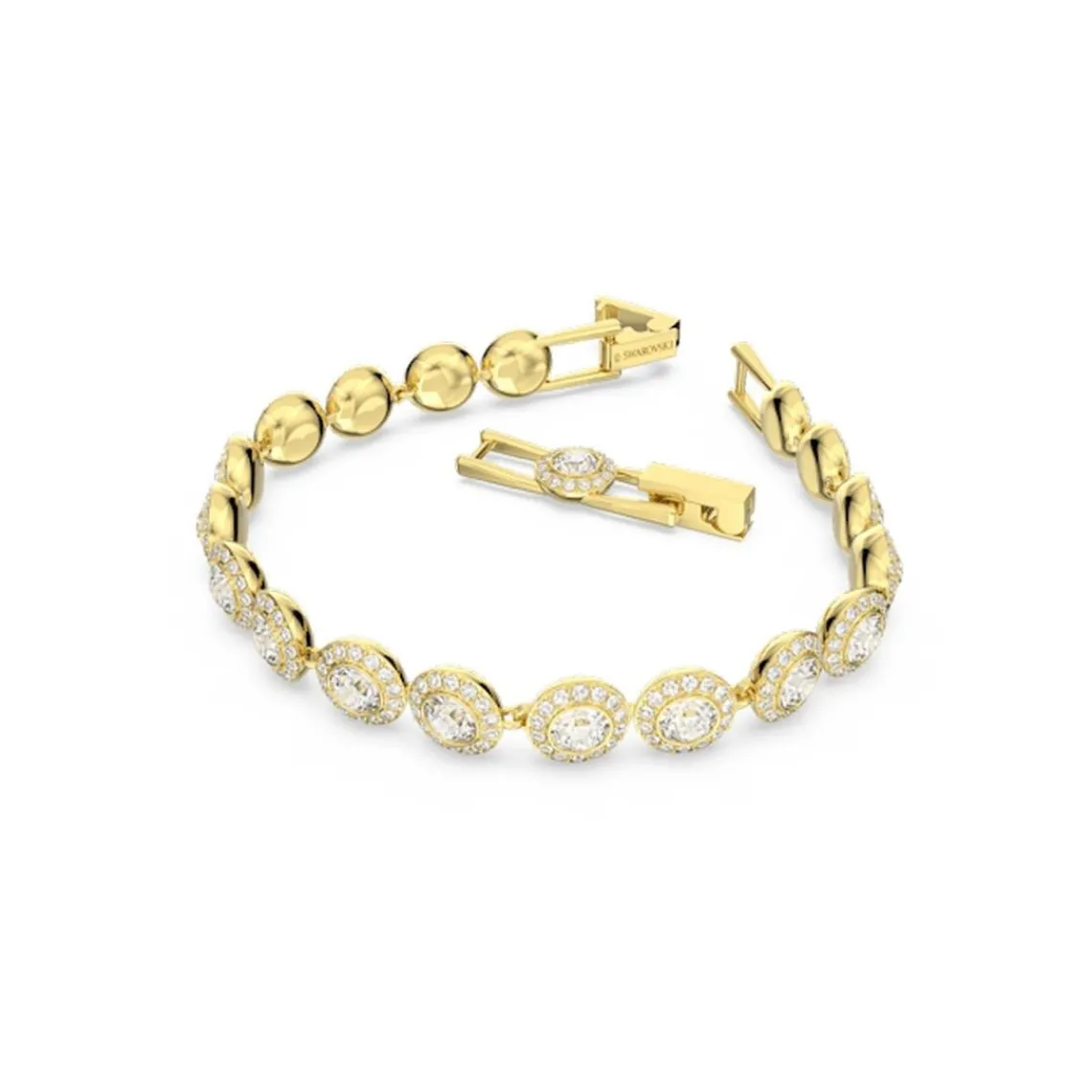 Swarovski Bijoux Bracelet Swarovski 5505469 - Métal doré Rangée de Cristaux incolores ronds Femme | Femme Bracelet