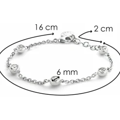 Ti Sento Bracelet Femme 2756ZI - Bracelet Ronds Strass Argent | Femme Bracelet