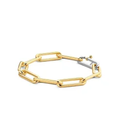 Ti Sento Bracelet 2926SY - argent doré grandes mailles rectangulaires Femme | Femme Bracelet