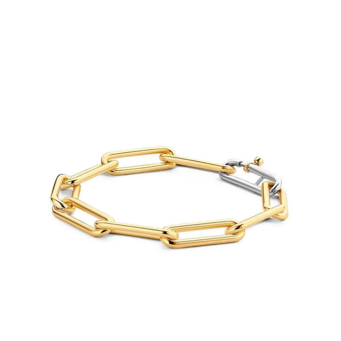 Ti Sento Bracelet 2926SY - argent doré grandes mailles rectangulaires Femme | Femme Bracelet