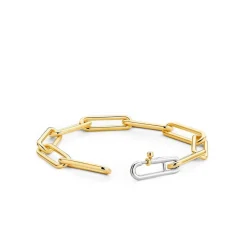 Ti Sento Bracelet 2926SY - argent doré grandes mailles rectangulaires Femme | Femme Bracelet
