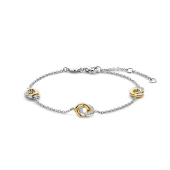 Ti Sento Bracelet - 2925ZY Argent Bicolore Et Anneaux Entrelacés | Femme Bracelet