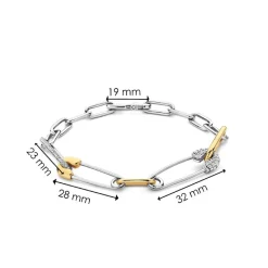 Ti Sento Bracelet - 23034ZY Argent Bicolore Forme Épingle | Femme Bracelet
