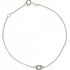 Vertigo Bracelet KISS ME-OR BLANC - Bracelet Acier Diamant Argent Femme | Femme Bracelet