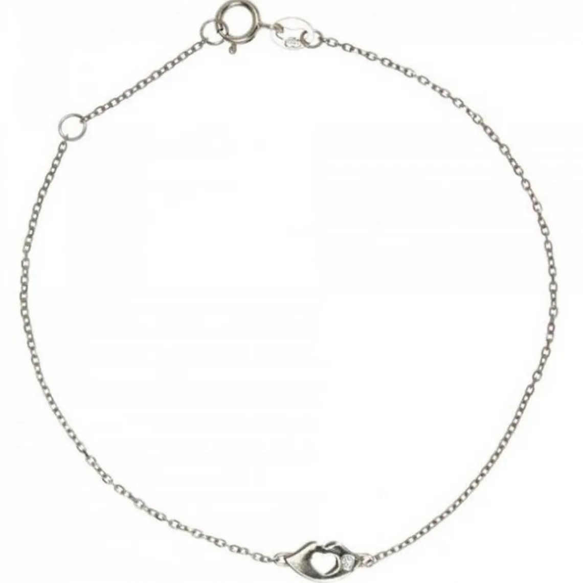 Vertigo Bracelet KISS ME-OR BLANC - Bracelet Acier Diamant Argent Femme | Femme Bracelet