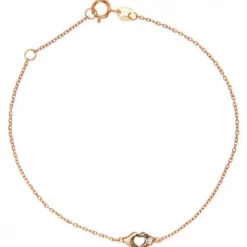 Vertigo Bracelet KISS ME-OR ROSE - Bracelet Acier Diamant Rose Femme | Femme Bracelet