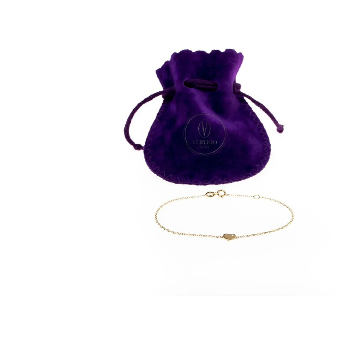 Vertigo Bracelet LOVE ME-OR JAUNE - Bracelet Acier Diamant Jaune Femme | Femme Bracelet