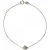 Vertigo Bracelet LUCKY ME-OR BLANC - Bracelet Acier Diamant Argent Femme | Femme Bracelet