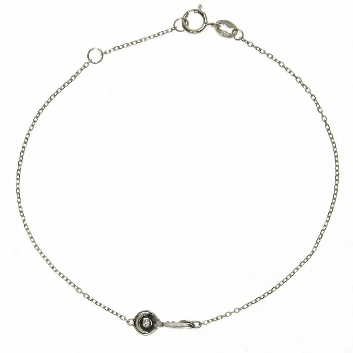Vertigo Bracelet OPEN ME-OR BLANC - Bracelet Acier Diamant Argent Femme | Femme Bracelet