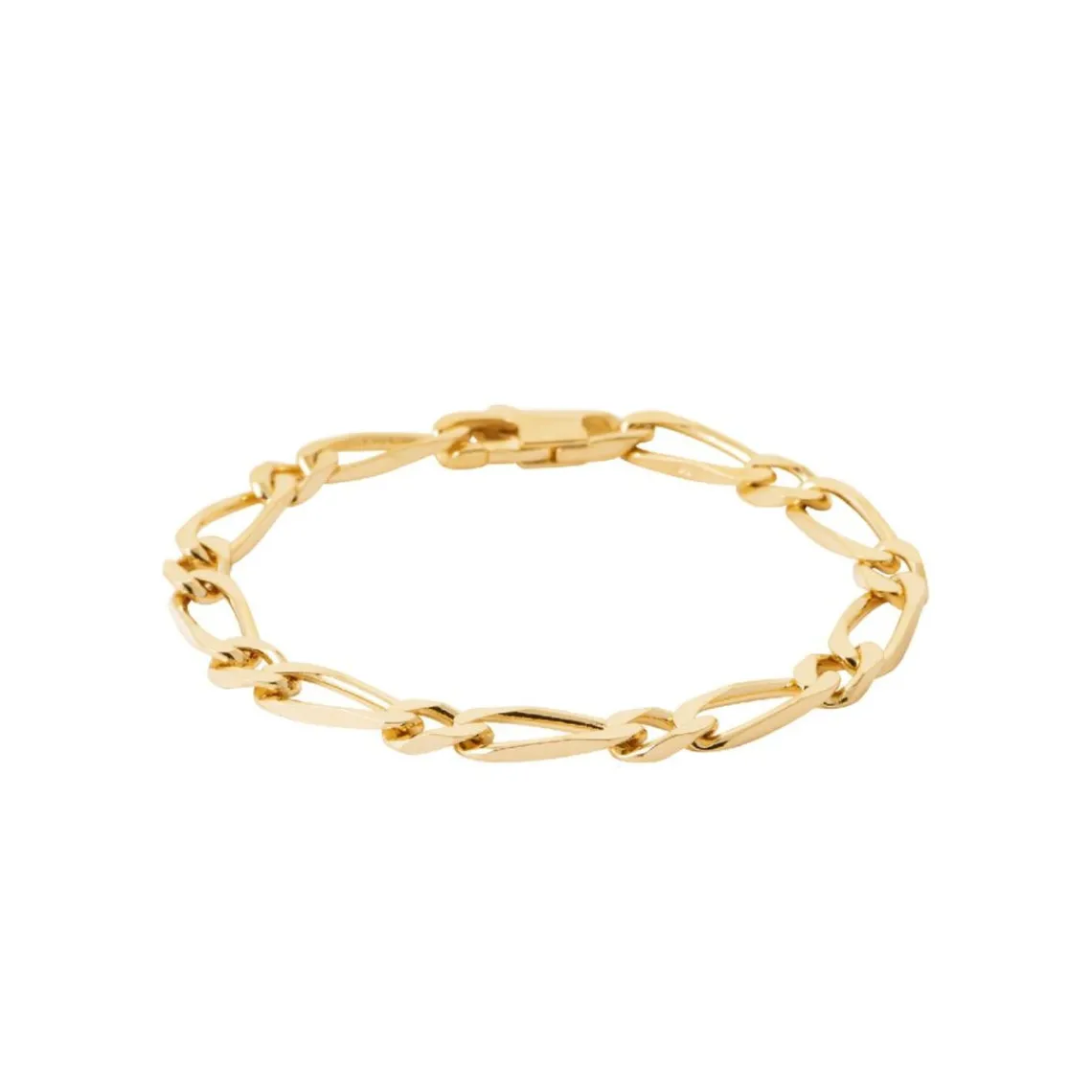 Maison de la Bijouterie Chaine figaro 1-1 plaqué or homme 7mm Y3ZYY0YZ | Homme Bracelet