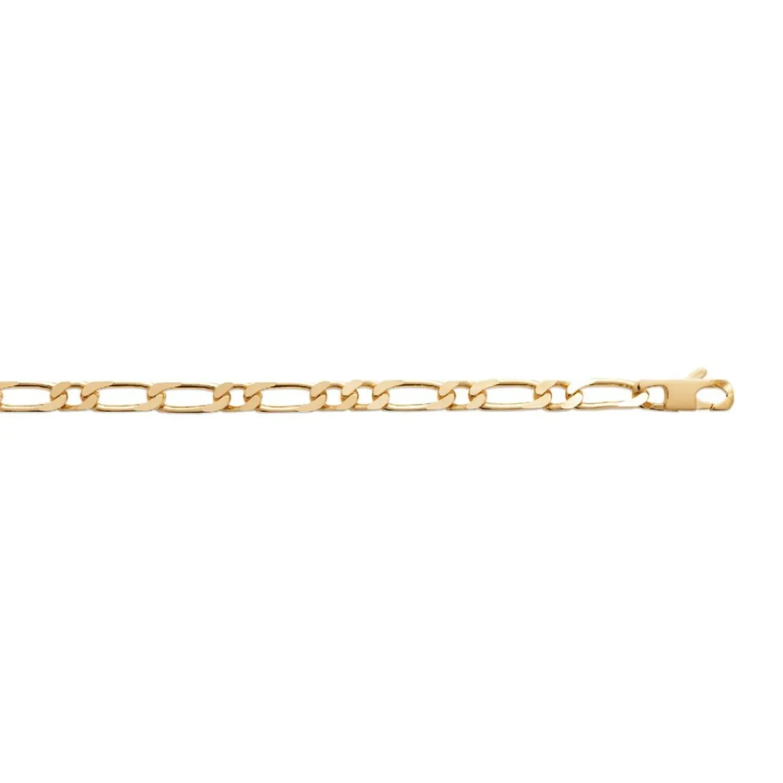 Maison de la Bijouterie Chaine figaro 1-1 plaqué or homme 7mm Y3ZYY0YZ | Homme Bracelet