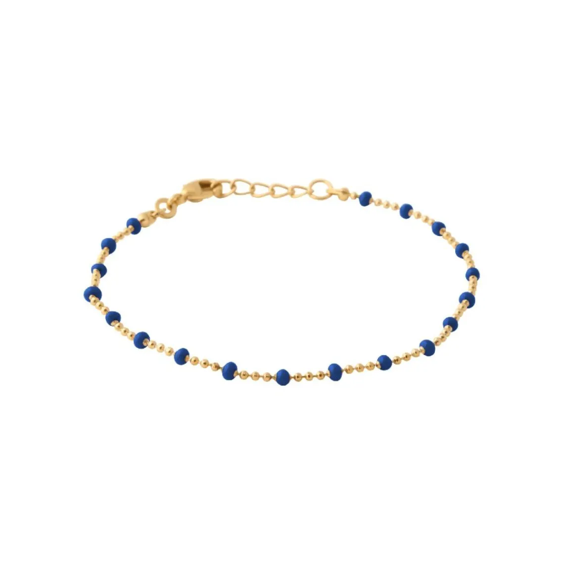 Maison de la Bijouterie Chaine fantaisie bleue plaqué or YU0U3WZV | Femme Bracelet