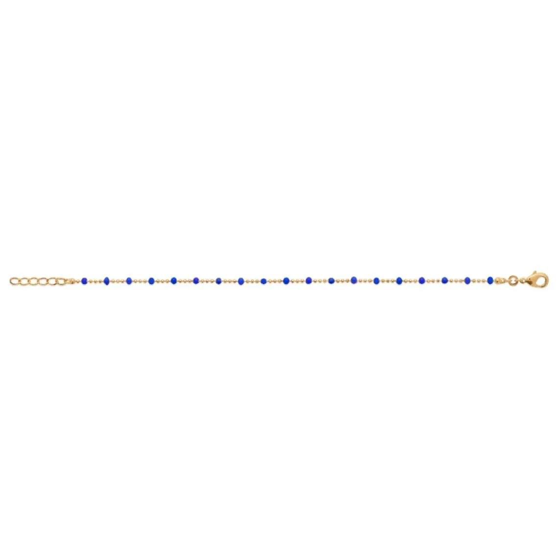 Maison de la Bijouterie Chaine fantaisie bleue plaqué or YU0U3WZV | Femme Bracelet