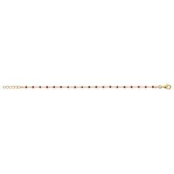 Maison de la Bijouterie Chaine fantaisie rouge plaqué or YU0U36ZV | Femme Bracelet