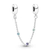 Pandora Chaîne de Confort Triple Pierre Bleue - | Femme Charms