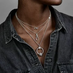 Pandora Chaîne Moments à Maille Forçat | Femme Collier Et Pendentif