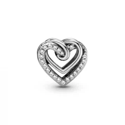 Pandora Charm argent Cœurs Entrelacés Scintillant Bijoux | Femme Charms