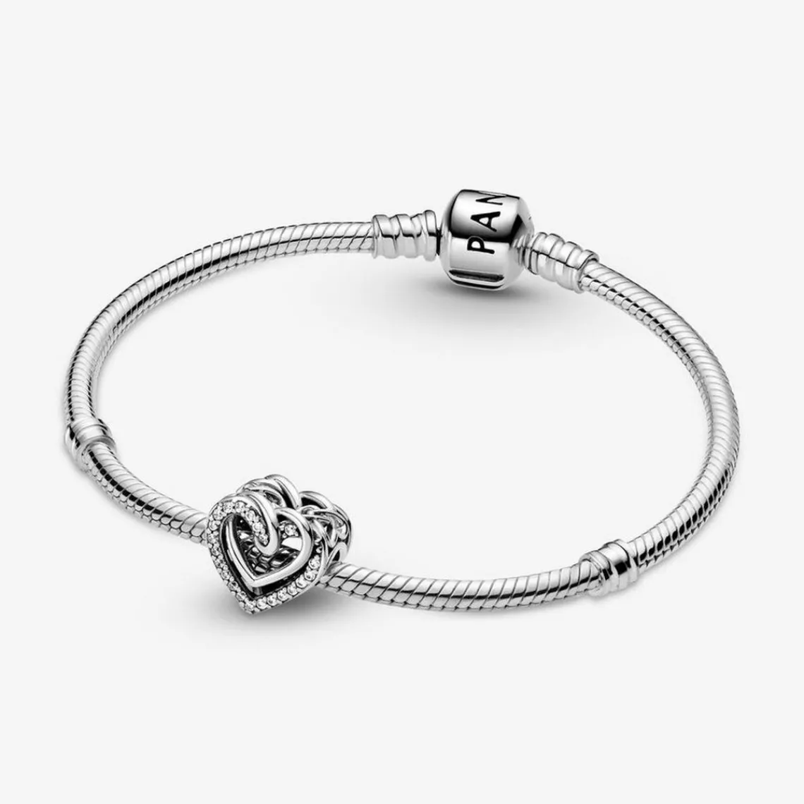 Pandora Charm argent Cœurs Entrelacés Scintillant Bijoux | Femme Charms