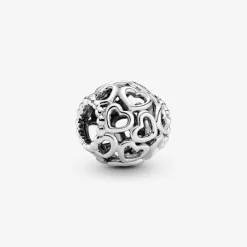 Pandora Charm Argent Parsemé de Cœurs Moments | Femme Charms