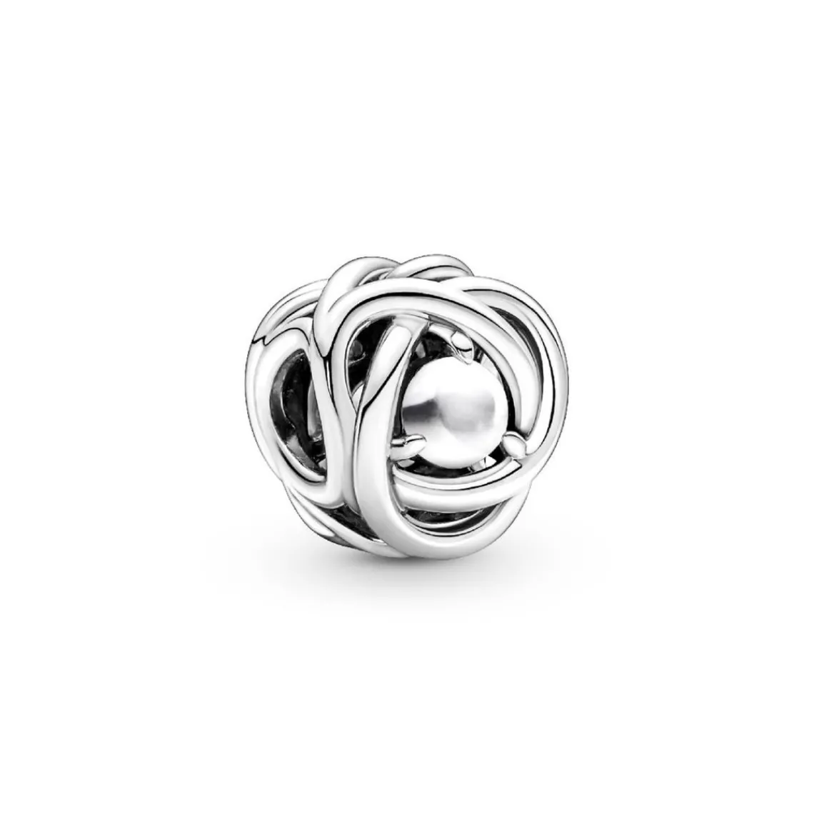 Pandora Charm Asymétrique et Perle - Argent 925/1000 | Femme Charms