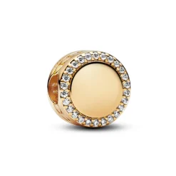 Pandora Charm Bouton Scintillant Gravable | Femme Charms