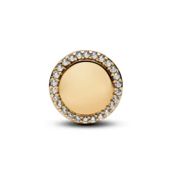 Pandora Charm Bouton Scintillant Gravable | Femme Charms