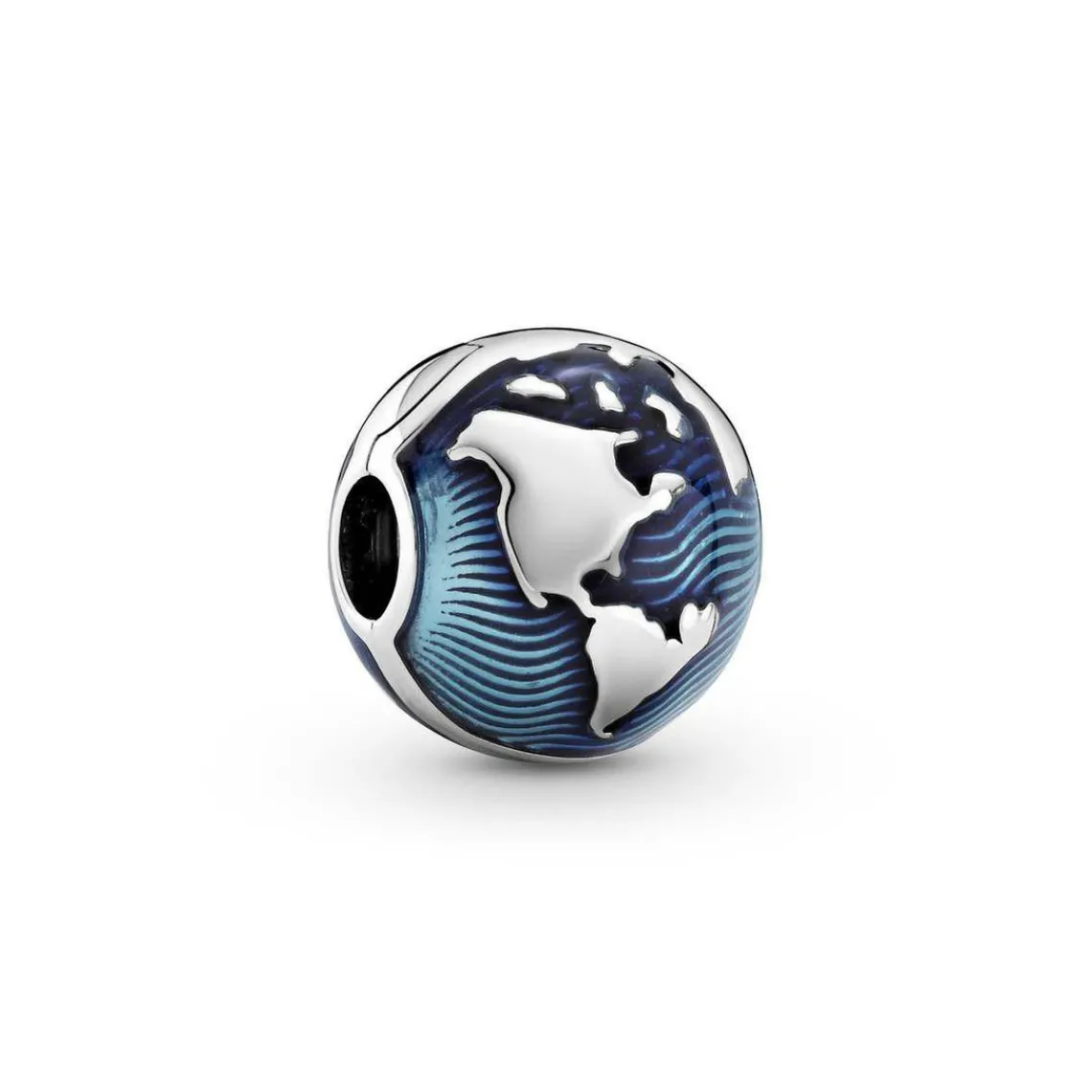 Pandora Charm Clip Globe Bleu Places | Femme Charms