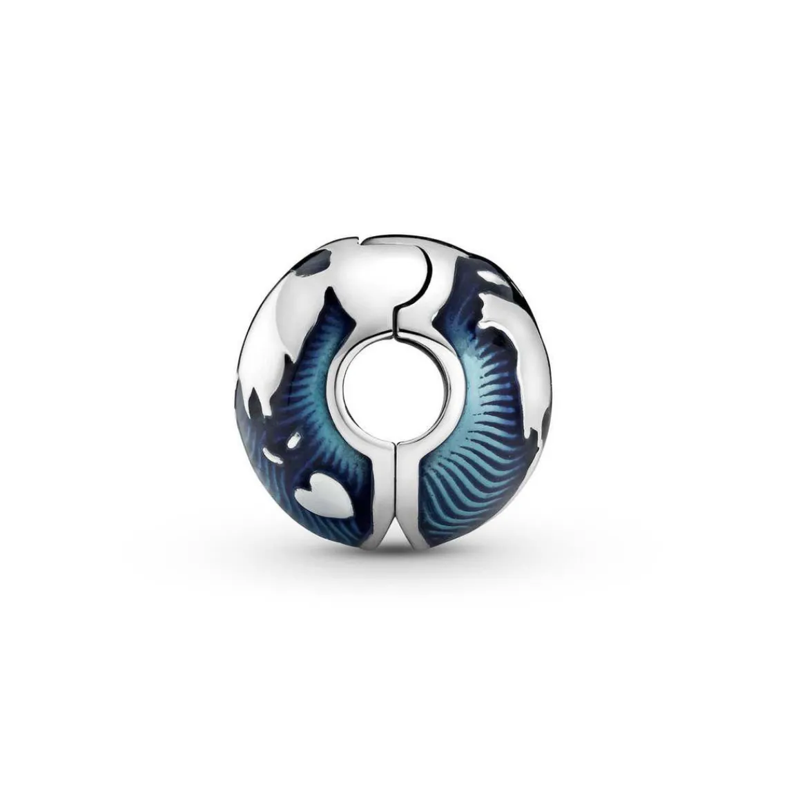 Pandora Charm Clip Globe Bleu Places | Femme Charms
