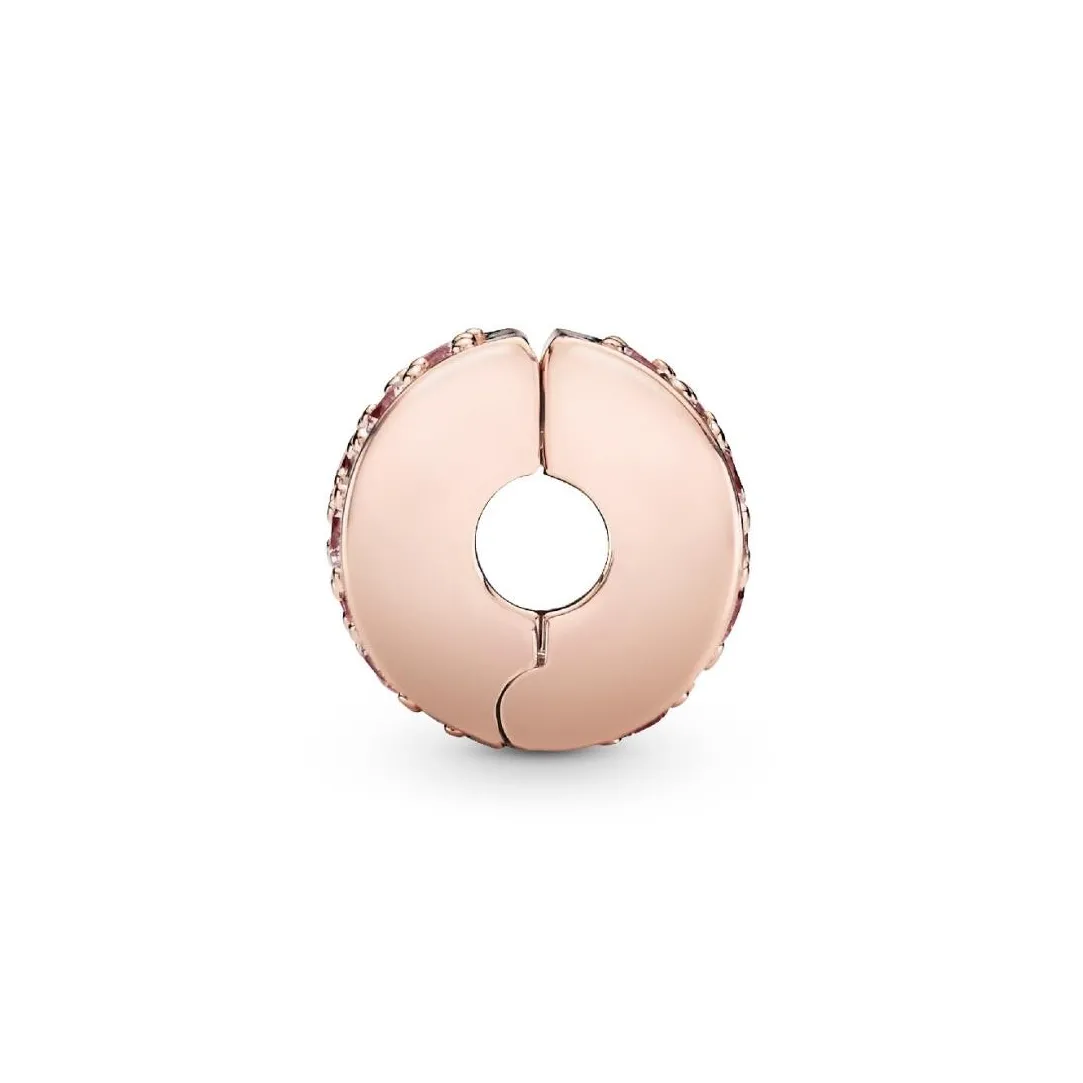 Pandora Charm Clip Moments Pavé Rose | Femme Charms