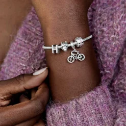 Pandora Charm Clip Moments Rangée Scintillante Rose | Femme Charms