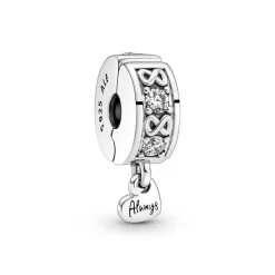 Pandora Charm Clip Pavé Moments - Ma Famille pour Toujours | Femme Charms