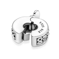 Pandora Charm Clip Pavé Moments - Ma Famille pour Toujours | Femme Charms