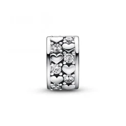 Pandora Charm Clip Pendant Cœurs de l'Infini Scintillants Argenté | Femme Charms