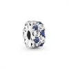 Pandora Charm Clip Scintillant Incolore & Bleu Timeless | Femme Charms