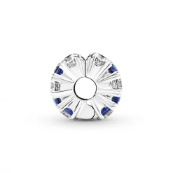 Pandora Charm Clip Scintillant Incolore & Bleu Timeless | Femme Charms