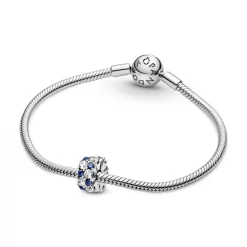 Pandora Charm Clip Scintillant Incolore & Bleu Timeless | Femme Charms