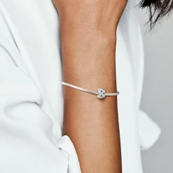 Pandora Charm Clip Scintillant Incolore & Bleu Timeless | Femme Charms