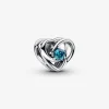 Pandora Charm Cœur Entrelacé et Pierres Bleu | Femme Charms