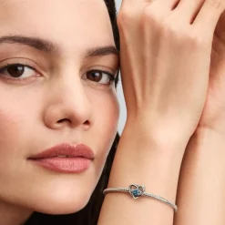 Pandora Charm Cœur Entrelacé et Pierres Bleu | Femme Charms
