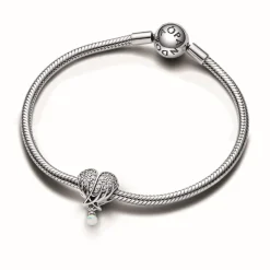 Pandora Charm Cœur et Ailes d’Ange Scintillant | Femme Charms