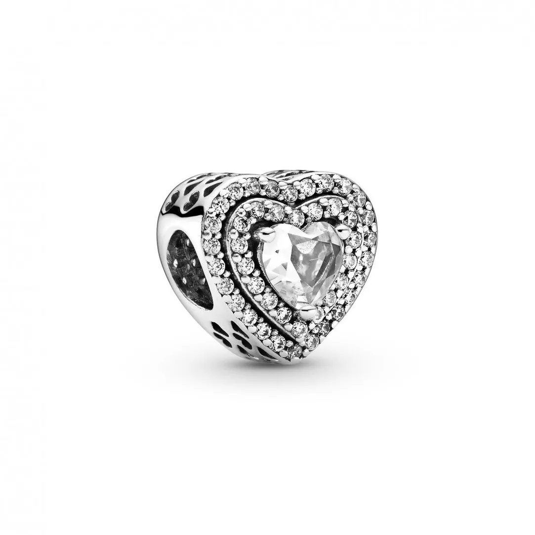 Pandora Charm Cœurs Nivelés Scintillant Timeless - Argent | Femme Charms