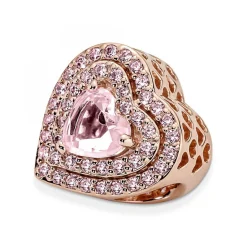 Pandora Charm Cœurs Nivelés Scintillant rose gold Timeless | Femme Charms