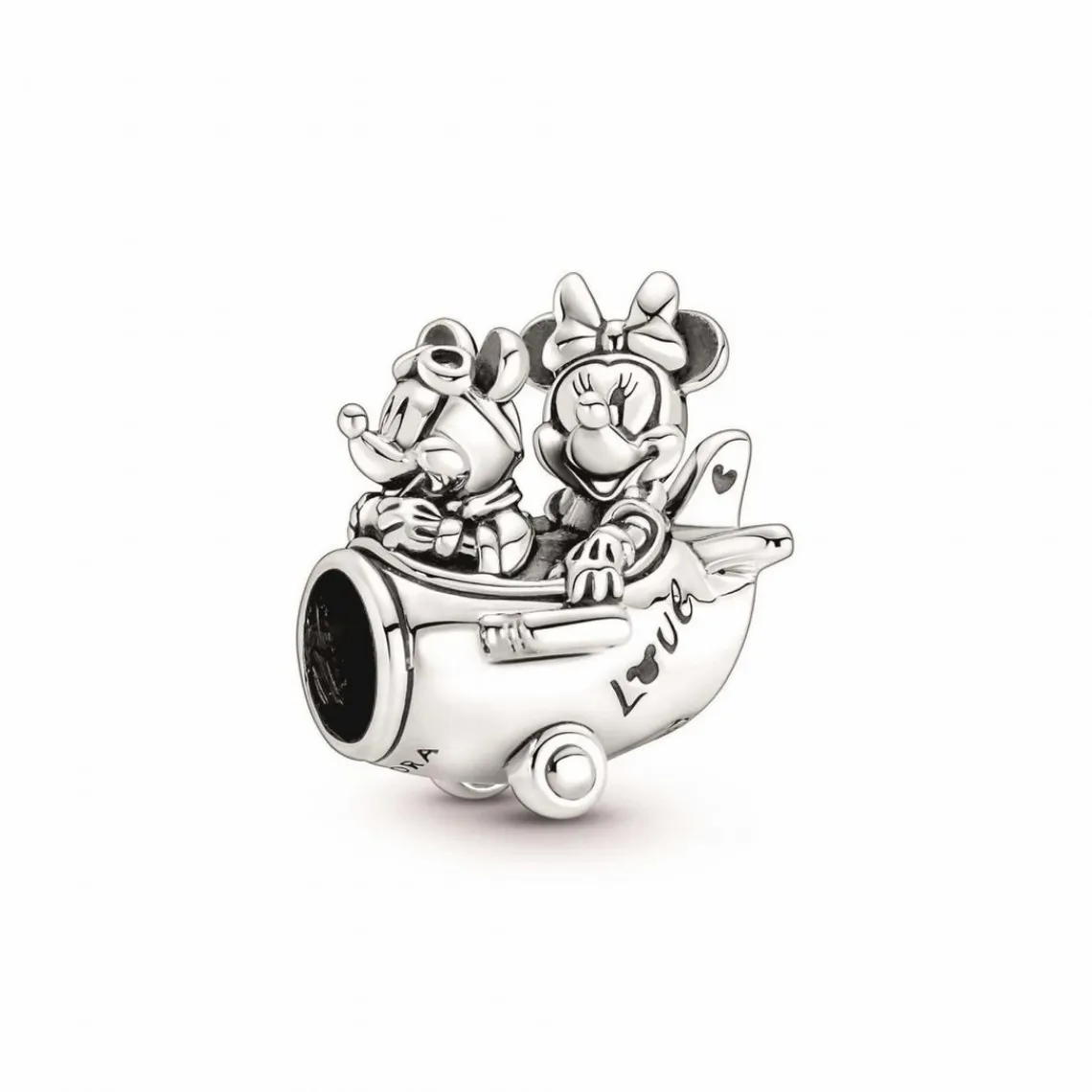 Pandora Charm Disney x Mickey et Minnie avion scintillant | Femme Charms
