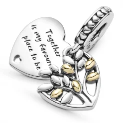 Pandora Charm Double Pendant Cœur Arbre de vie Bicolore People | Femme Charms