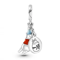 Pandora Charm Double Pendant Happy birthday & Winnie L'Ourson Disney x | Femme Charms