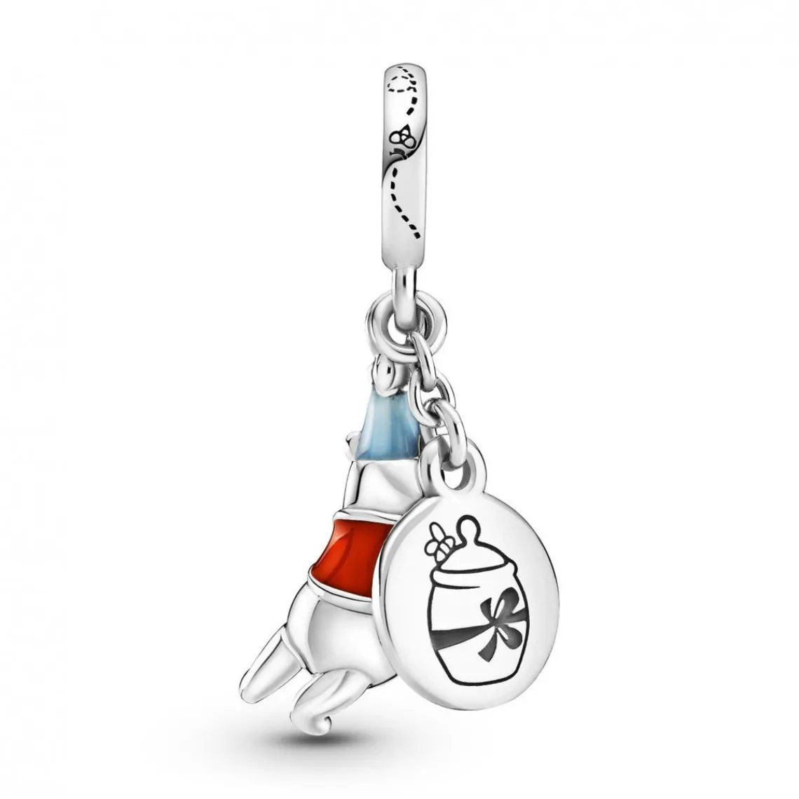 Pandora Charm Double Pendant Happy birthday & Winnie L'Ourson Disney x | Femme Charms