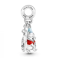 Pandora Charm Double Pendant Happy birthday & Winnie L'Ourson Disney x | Femme Charms