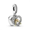 Pandora Charm Double Pendant Joyeux Anniversaire de Mariage Bicolore People | Femme Charms