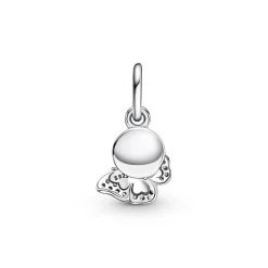 Pandora Charm double pendant Moments Papillon bleu scintillant & Citation | Femme Charms