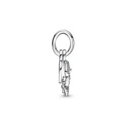 Pandora Charm double pendant Moments Papillon bleu scintillant & Citation | Femme Charms